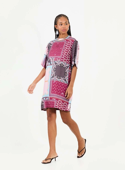 Vestido Boy Estilo T-shirt Dress Estampado