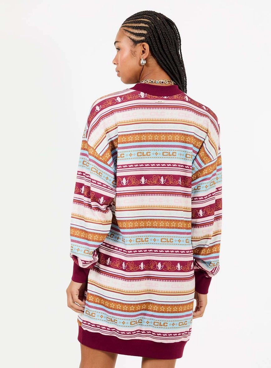 Vestido Moletom Estampado Com Punho E Barra Em Rib Estampados 4