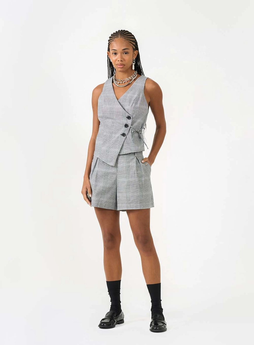 Colete Alfaiataria Slim Xadrez Estampados 3