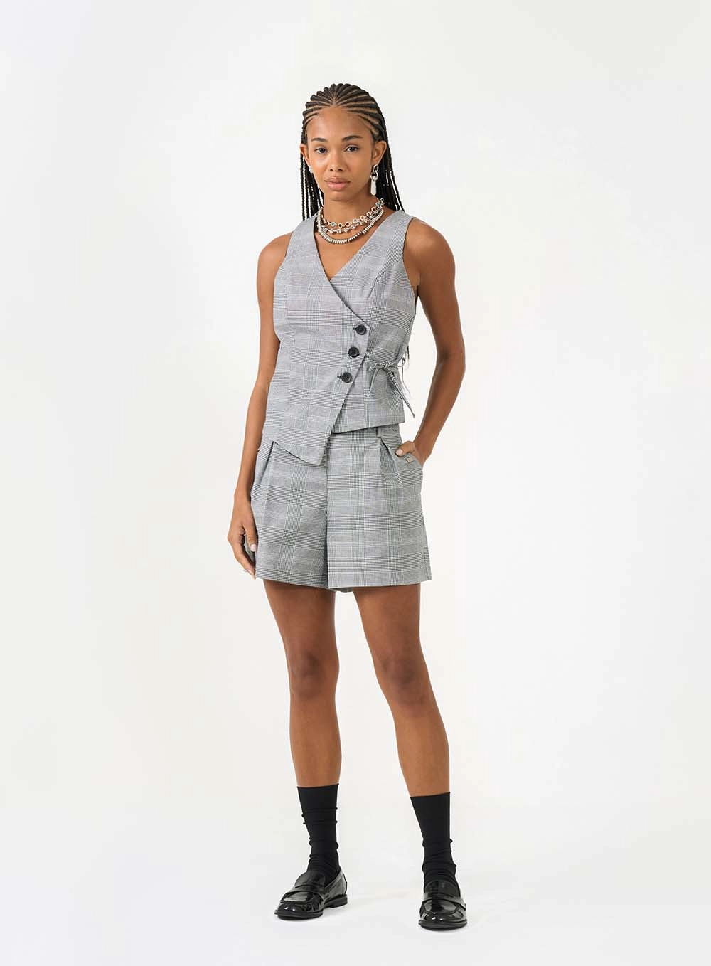 Colete Alfaiataria Slim Xadrez Estampados 3