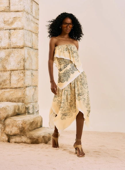 Vestido Midi Paisley Print