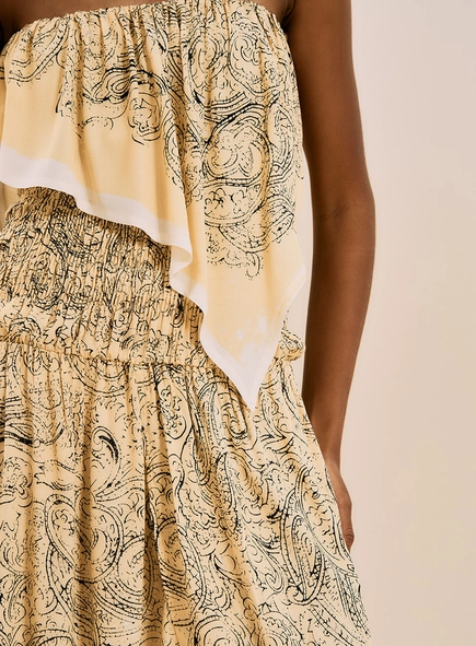 Vestido Midi Paisley Print
