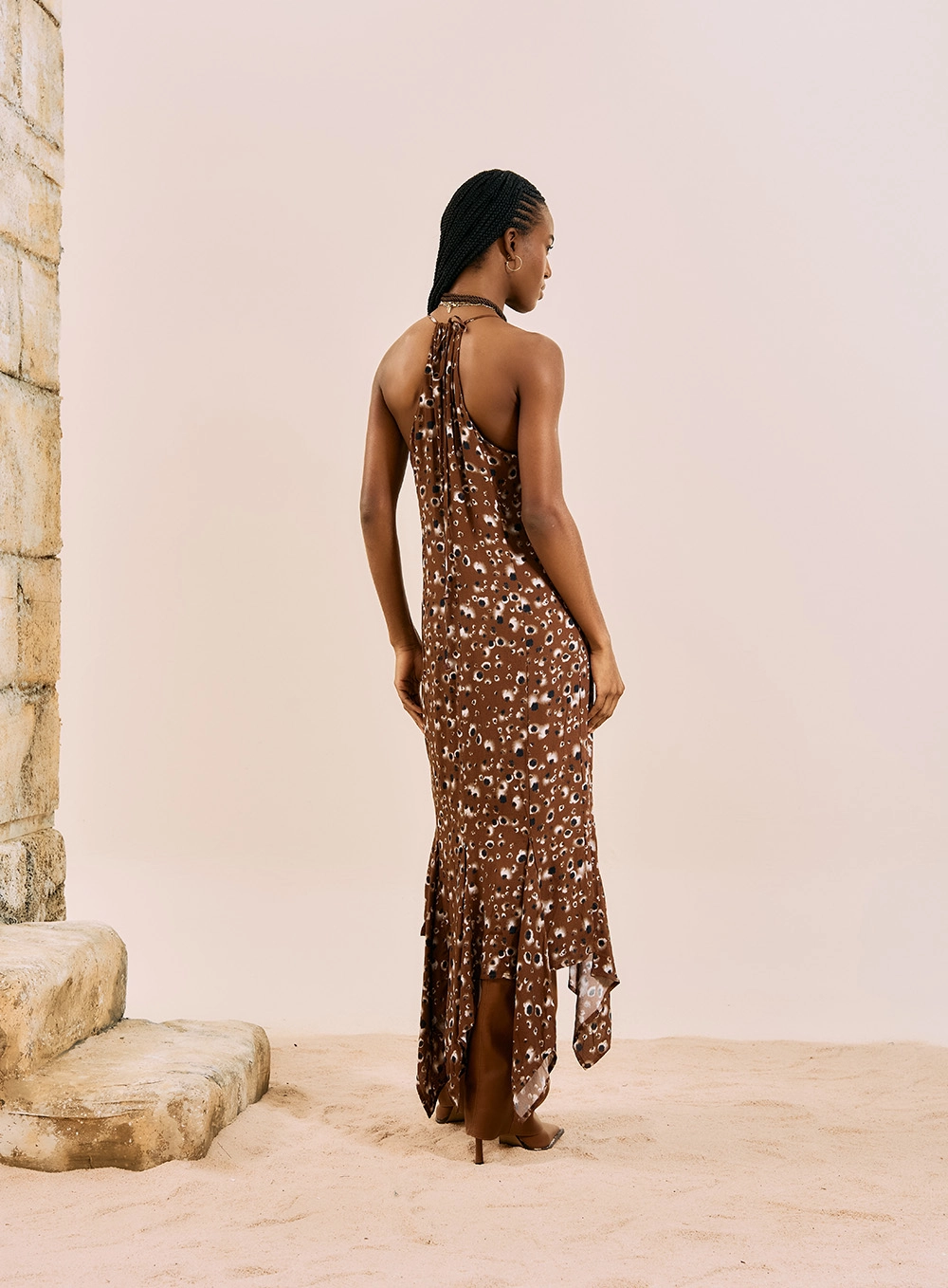 Vestido Mdi Assimétrico Estampado Estampas 2