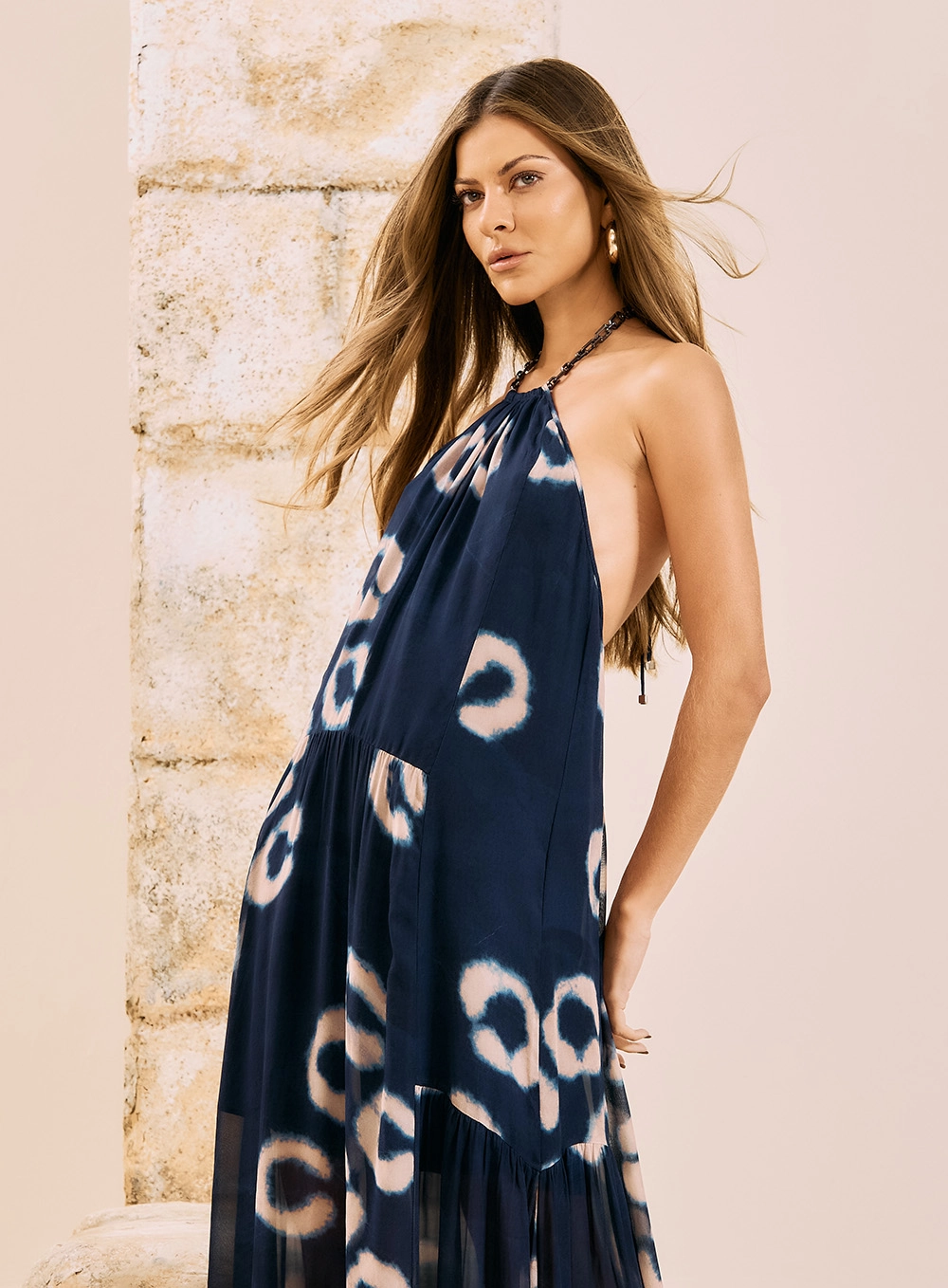 Vestido Longo Halter Neck Estampado Estampas 4