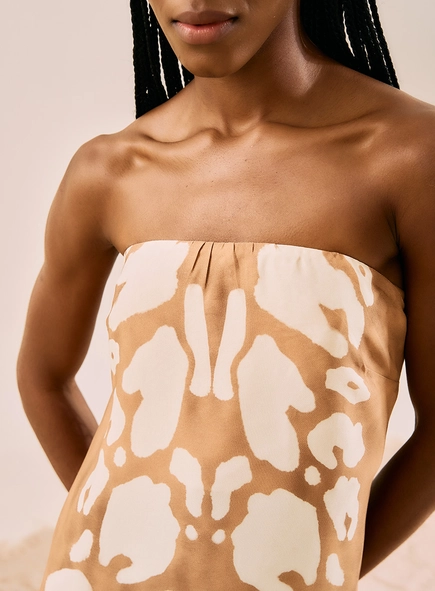Vestido Midi Tomara Que Caia Estampado