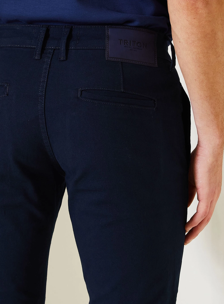 Calça Jogger Masculina Com Bolsos Faca Azul 3