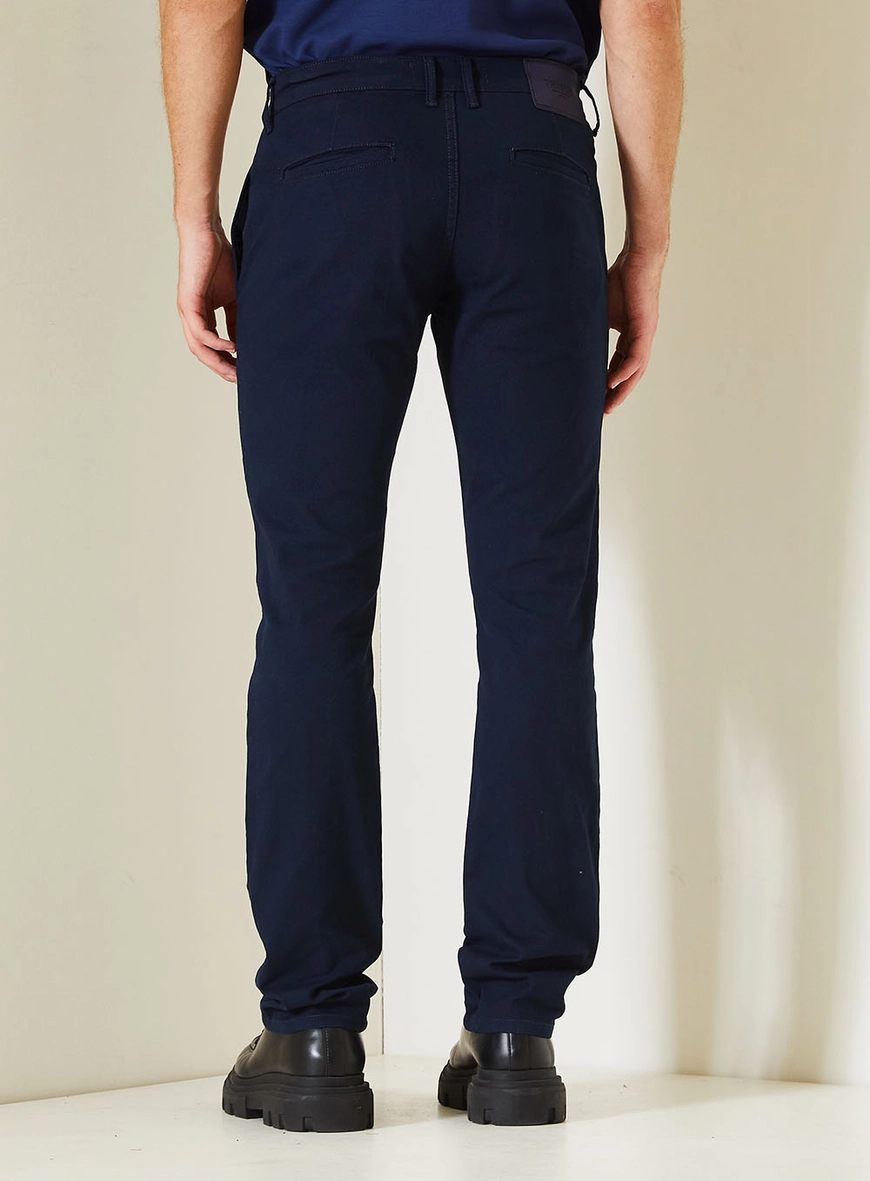 Calça Jogger Masculina Com Bolsos Faca Azul 4