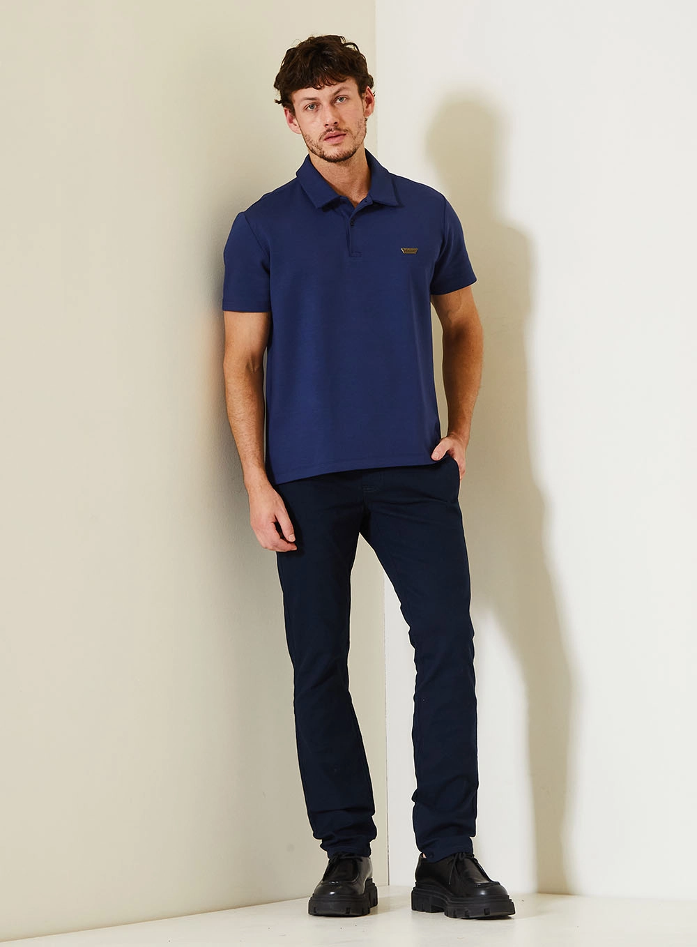Calça Jogger Masculina Com Bolsos Faca Azul 1