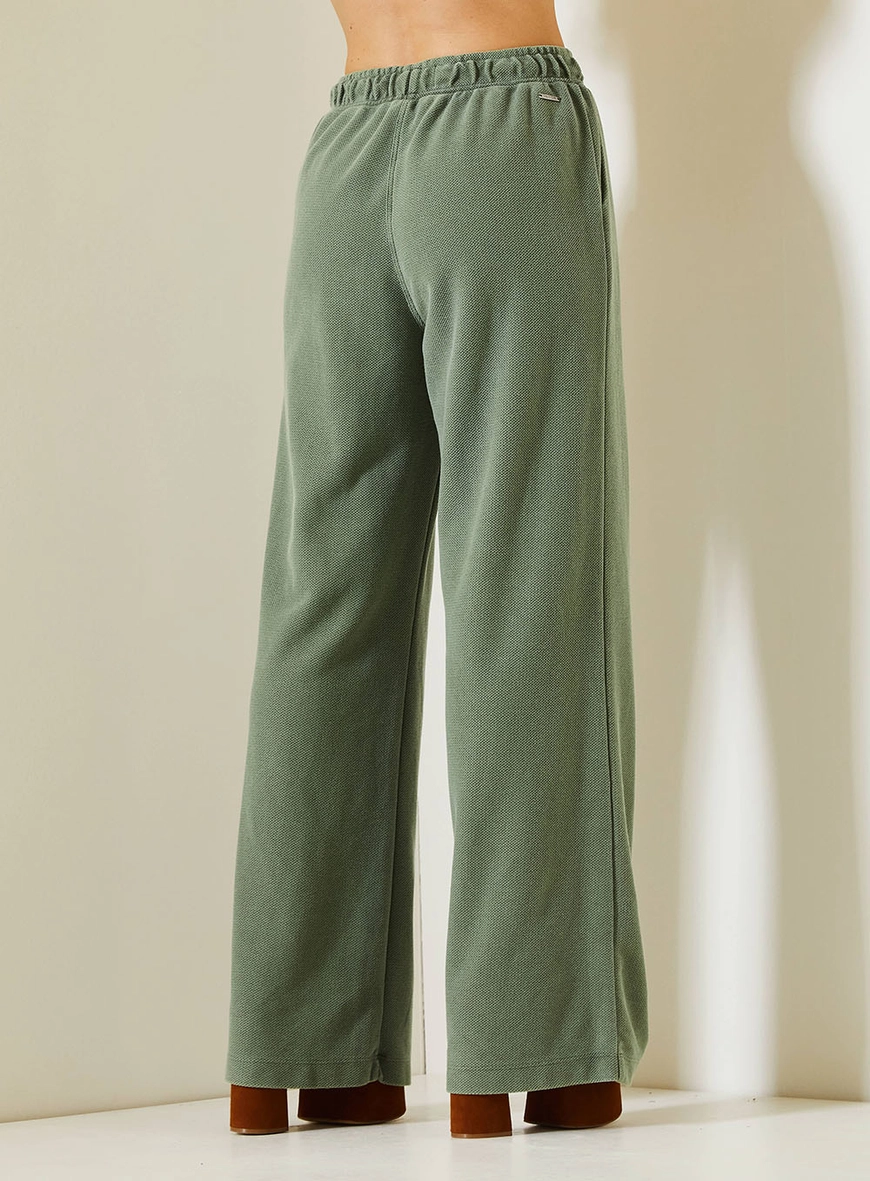 Calça Feminina Flare Texturizada Verde 3