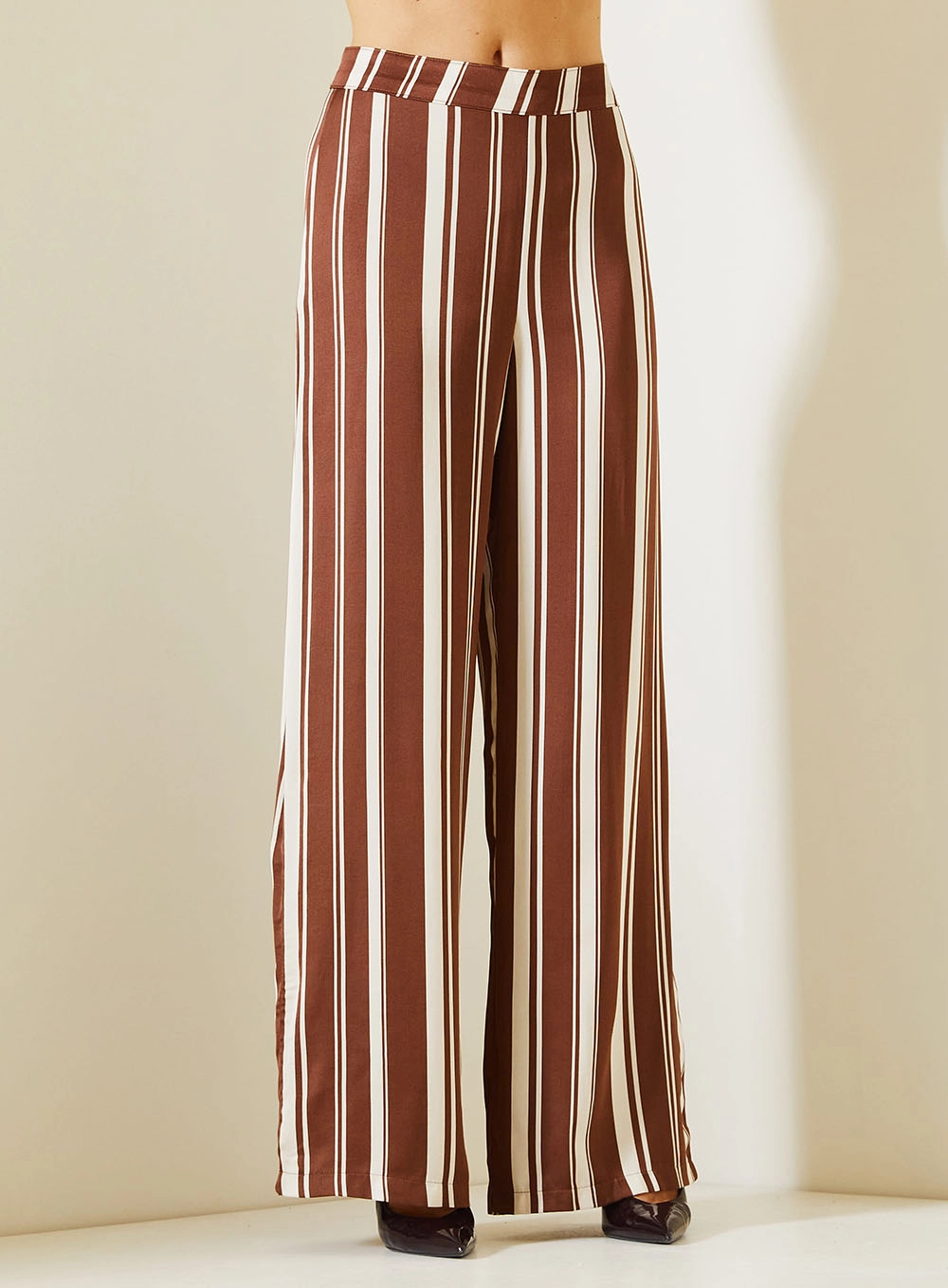Calça Feminina Estampada Pantalona Sem Bolsos Estampados 2