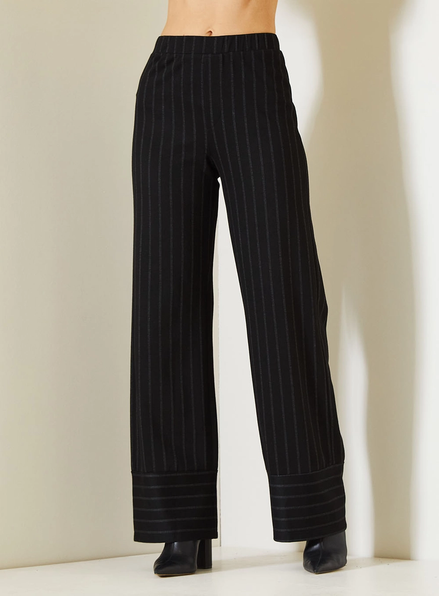 Calça Feminina Comfort Risca De Giz Cintura Alta Estampados 2