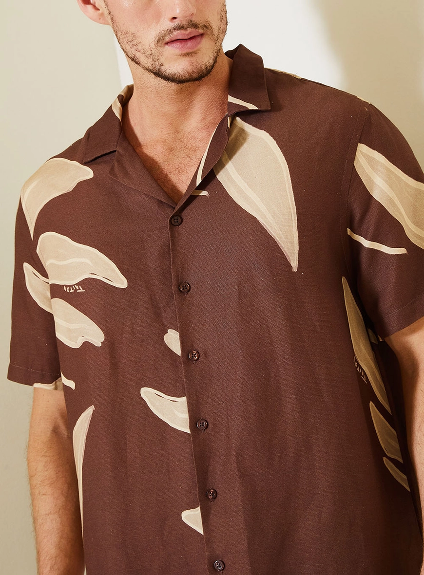 Camisa Regular Masculina Estampada Com Manga Curta Estampados 3