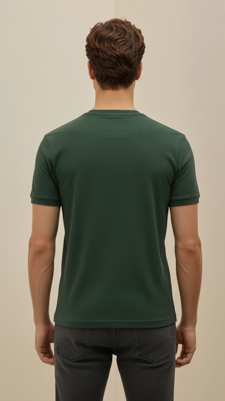 Camiseta Masculina Com Aplicação - Fit Verde 2