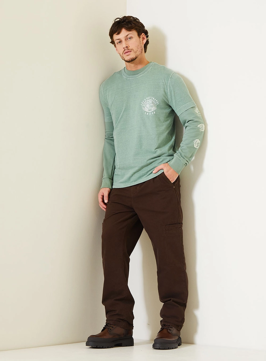 Camiseta New Masculina Com Estampa Localizada Verde 4
