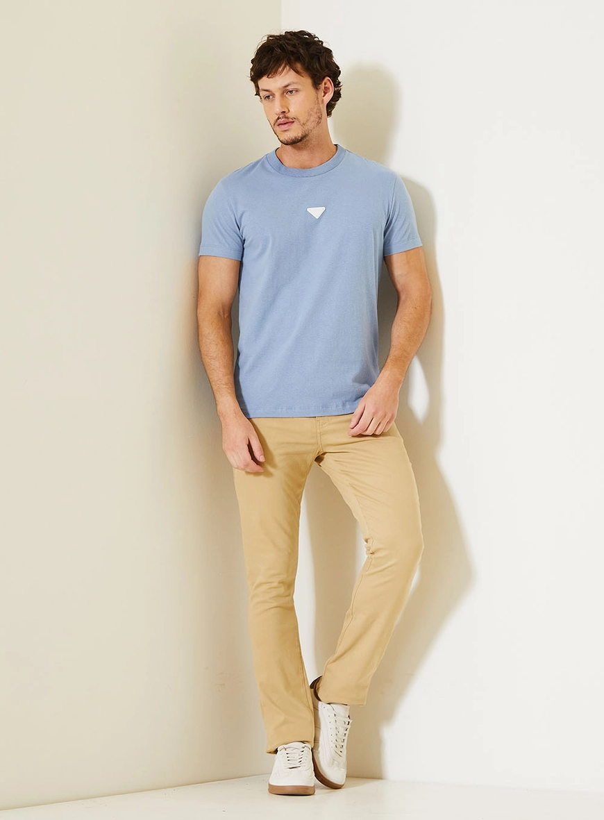 Camiseta Masculina Fit Básica Azul 3