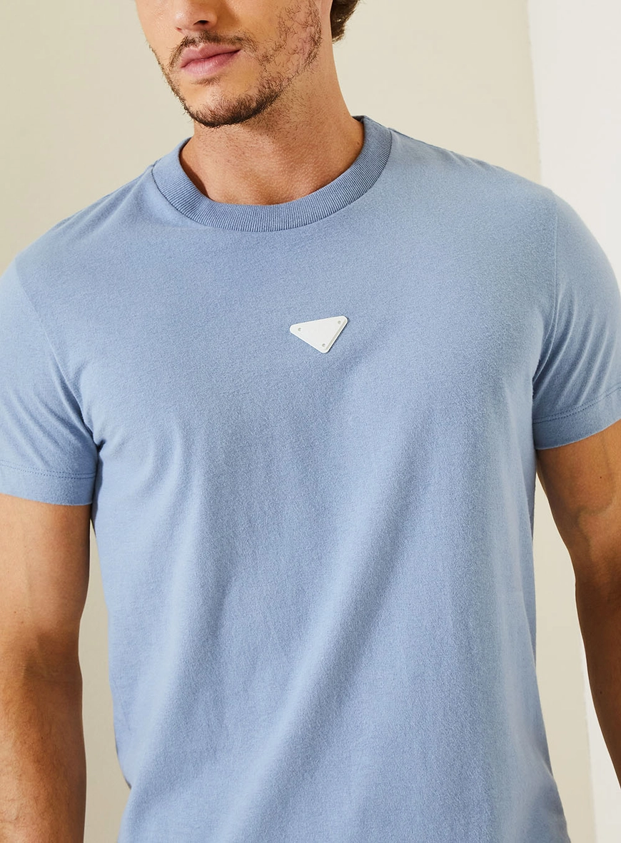 Camiseta Masculina Fit Básica Azul 4