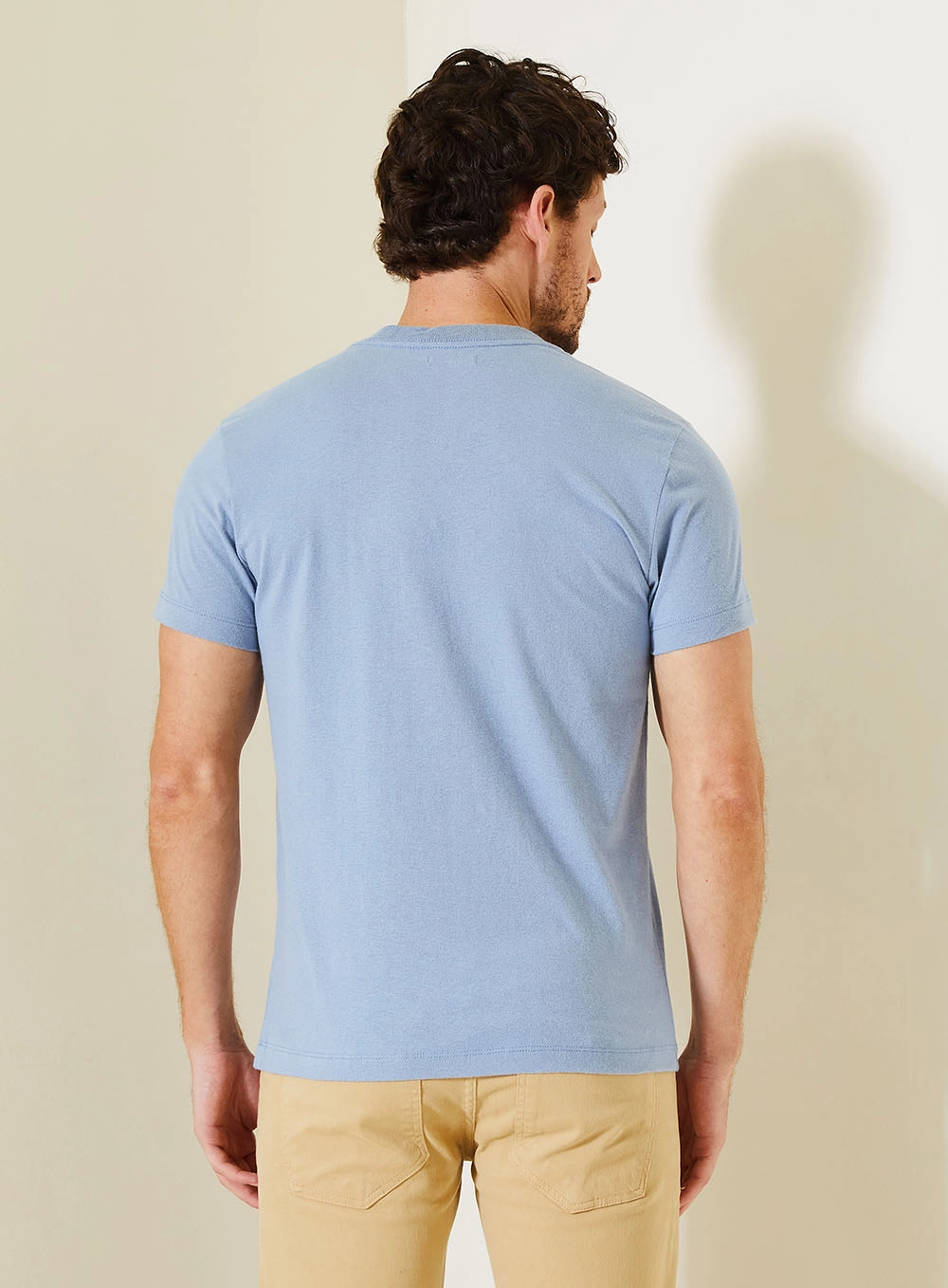 Camiseta Masculina Fit Básica Azul 2
