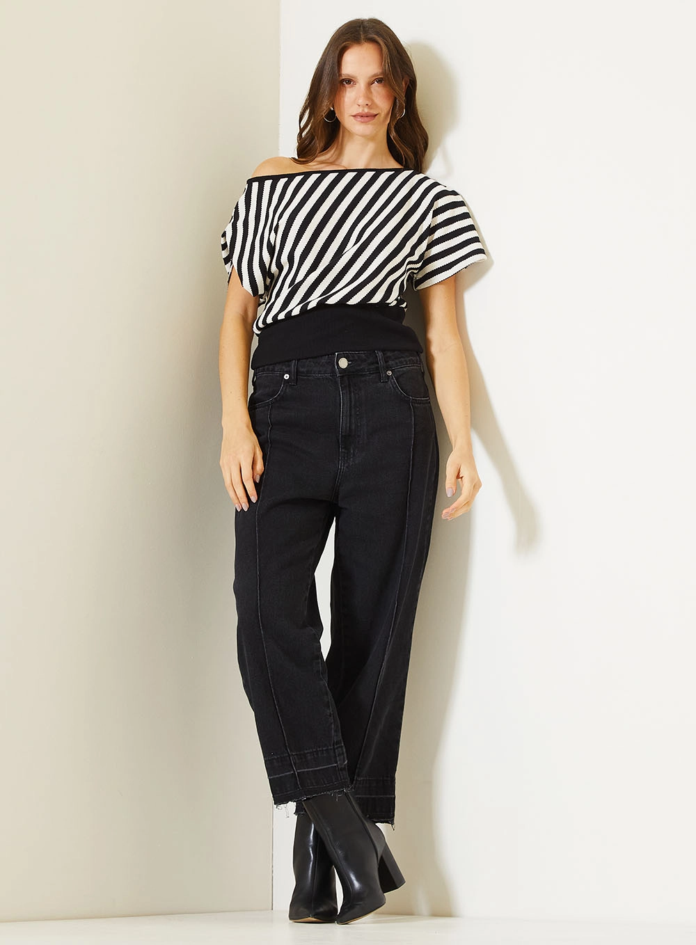 Blusa Comfort Bicolor Ombro A Ombro Estampados 3