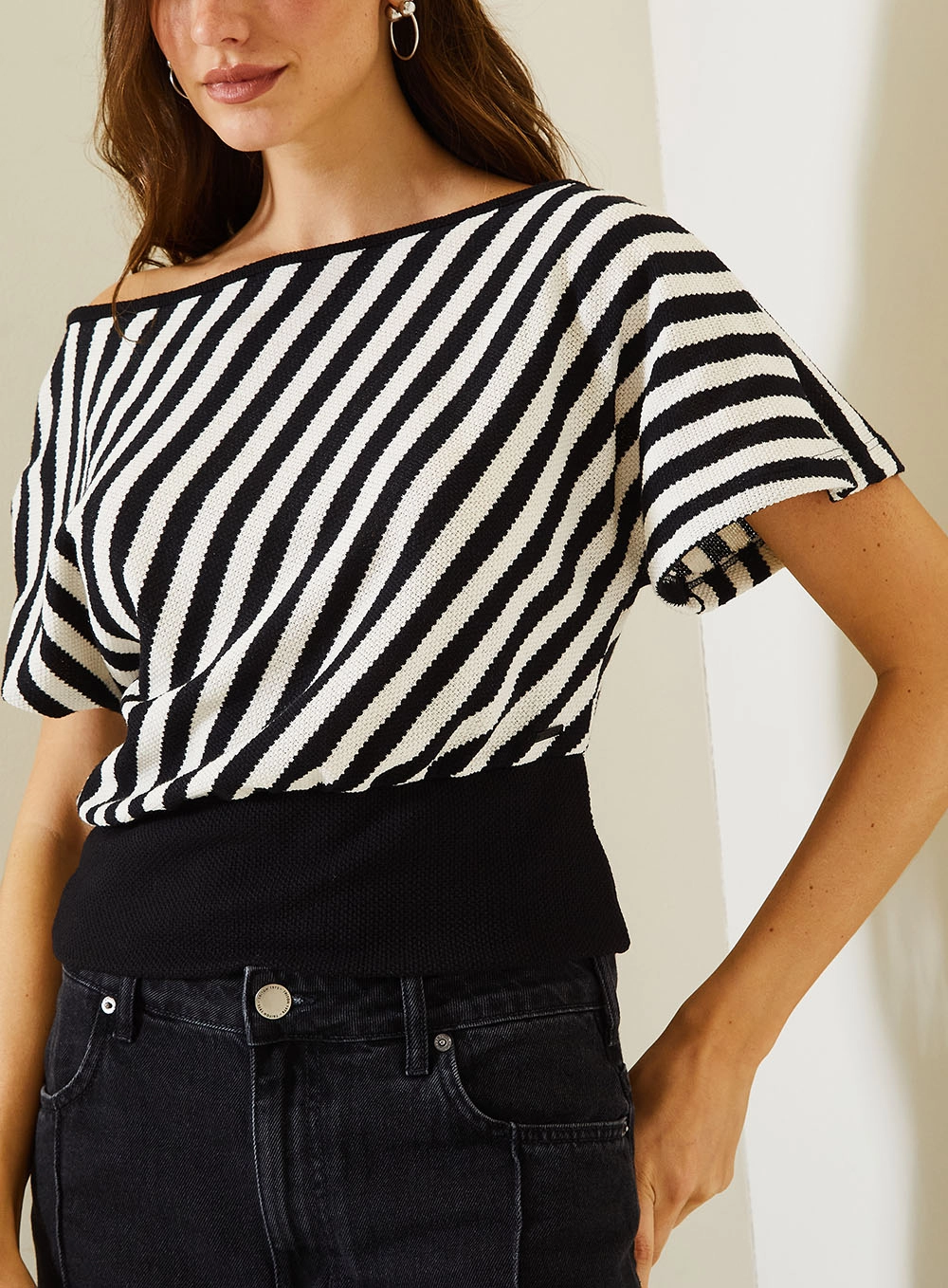 Blusa Comfort Bicolor Ombro A Ombro Estampados 4
