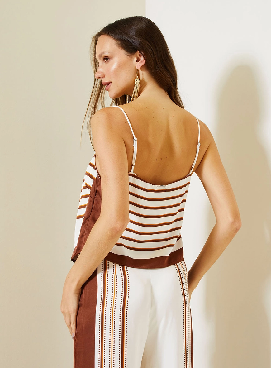 Blusa Mosaic Comfort Com Alças Finas Estampados 2