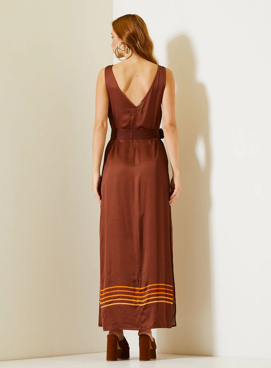 Vestido Midi Regata Mosaic Estampado Com Fenda Estampados 4