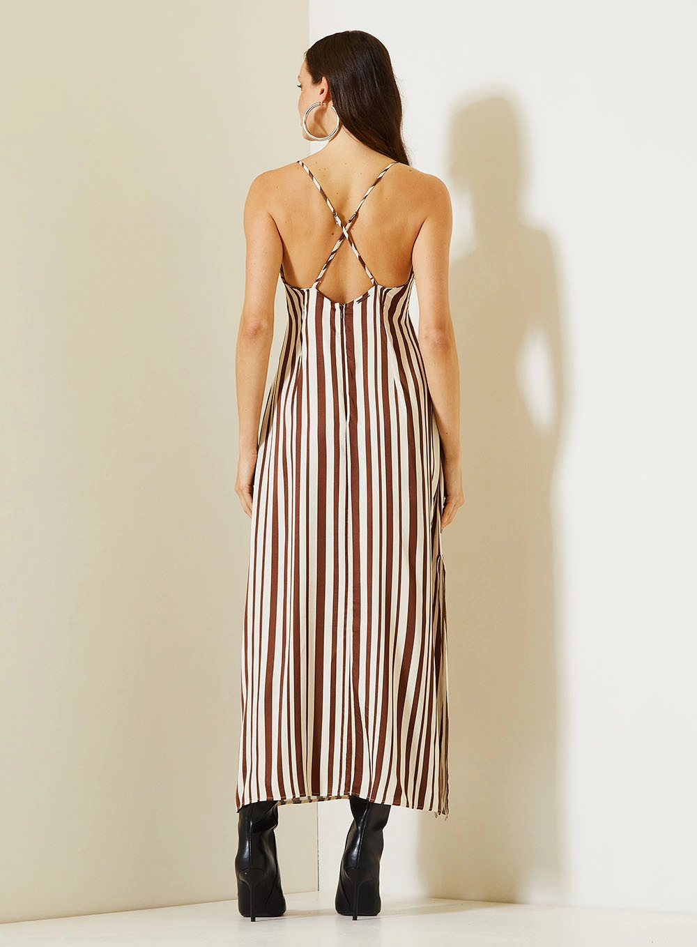 Vestido Longo Estampado Comfort Com Fenda Lateral Estampados 4