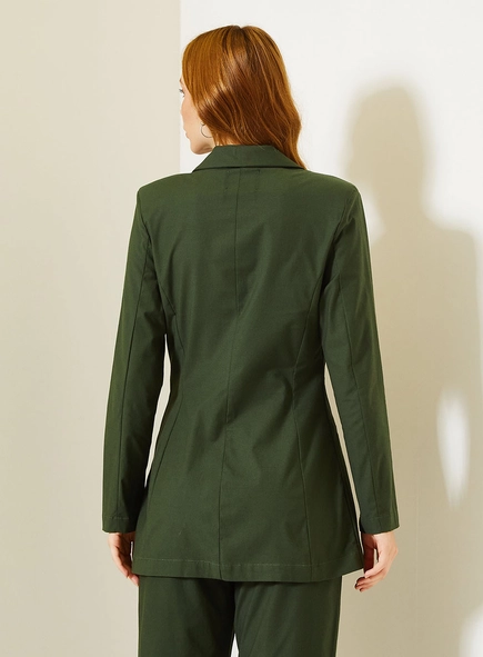 Blazer Feminino De Alfaiataria Acinturado