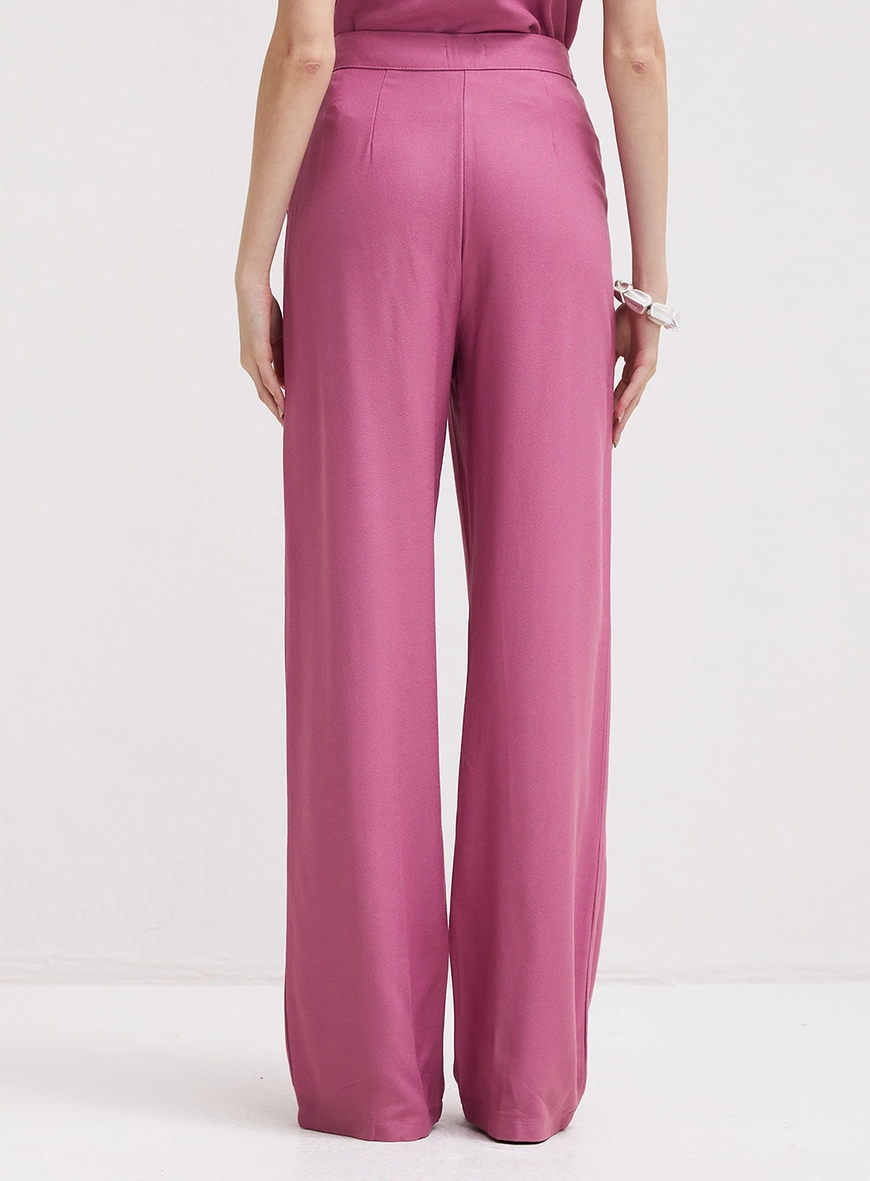 Calça Alfaiataria Feminina Reta Rosa