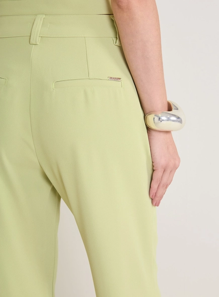 Calça Alfaiataria Feminina Reta Cintura Média