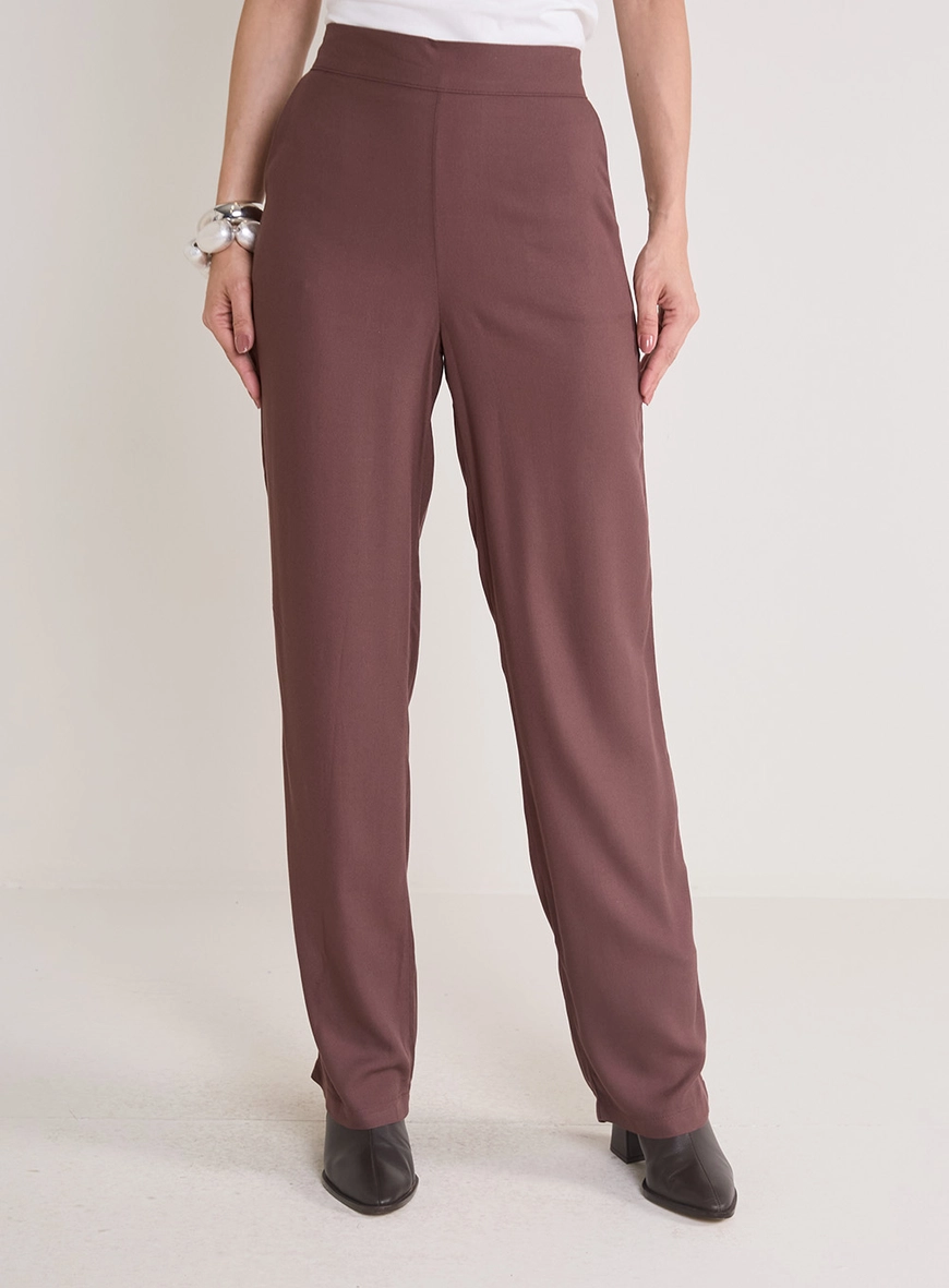 Calça Alfaiataria Feminina Cenoura Marrom