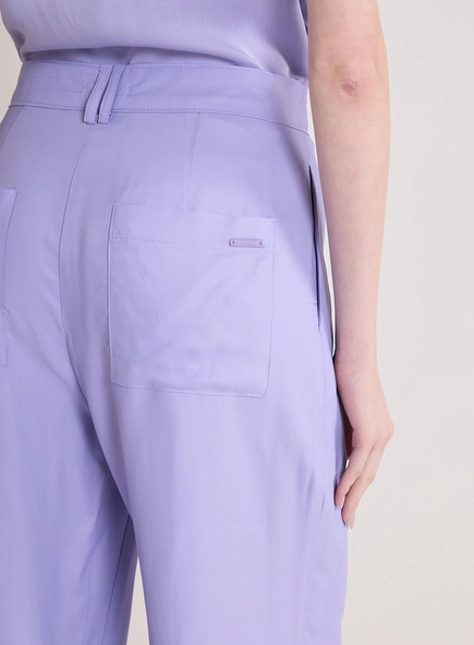 Calça Alfaiataria Feminina Reta Cós Alto