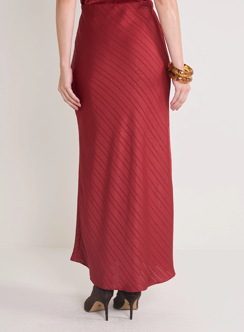 Saia Midi Enviesada Vermelho 4