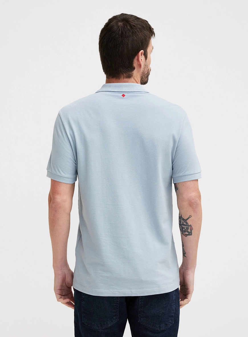 Polo Masculina Muscle Com Brasão Forum Azul