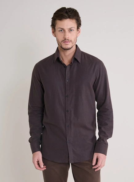 Camisa Masculina Relax De Manga Longa