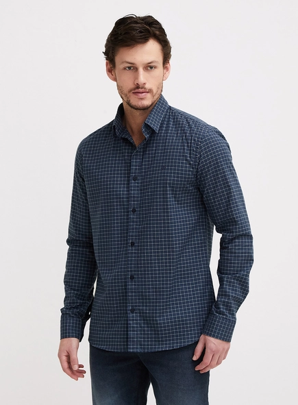 Camisa Masculina Slim Fit Xadrez