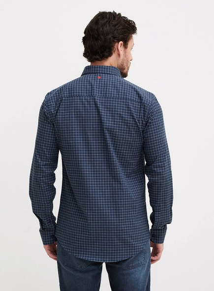Camisa Masculina Slim Fit Xadrez