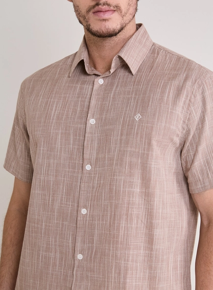 Camisa Masculina Relax Manga Curta Com Detalhes