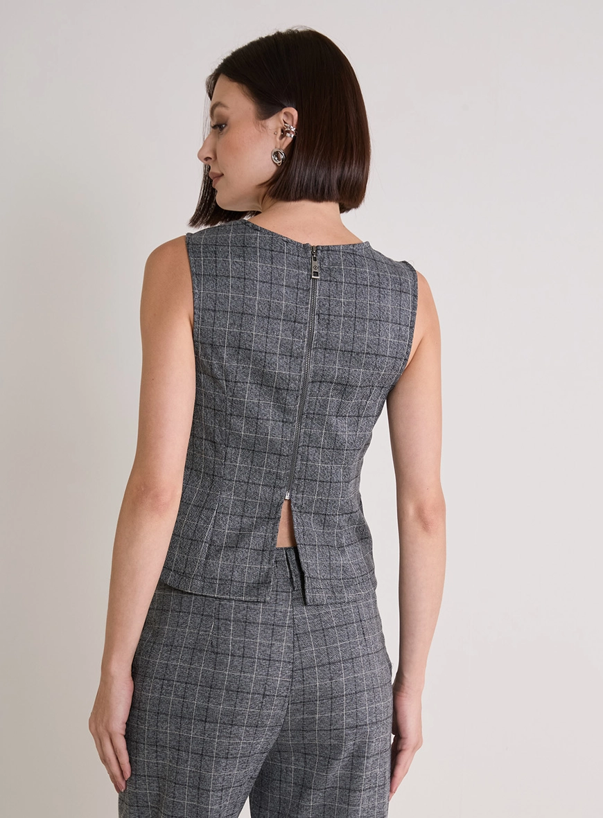 Blusa Estruturada Xadrez Estampados