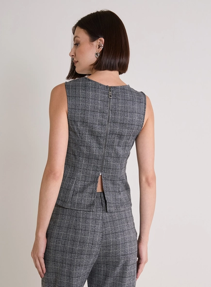 Blusa Estruturada Xadrez