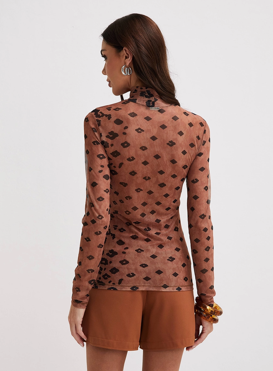 Blusa Tule Justa Estampada Estampadas