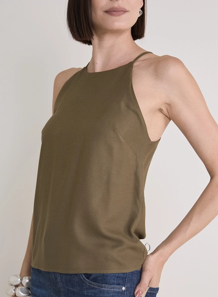 Blusa Reta Fluida Com Alças