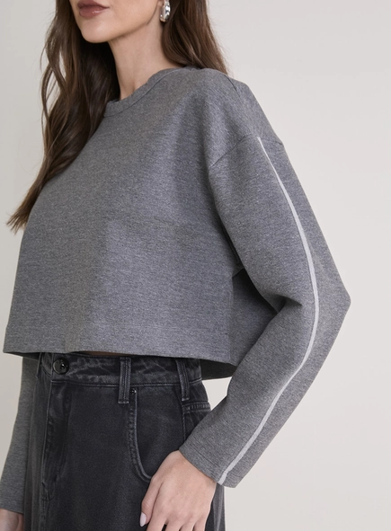 Blusão Feminino Boxy Ombro Deslocado