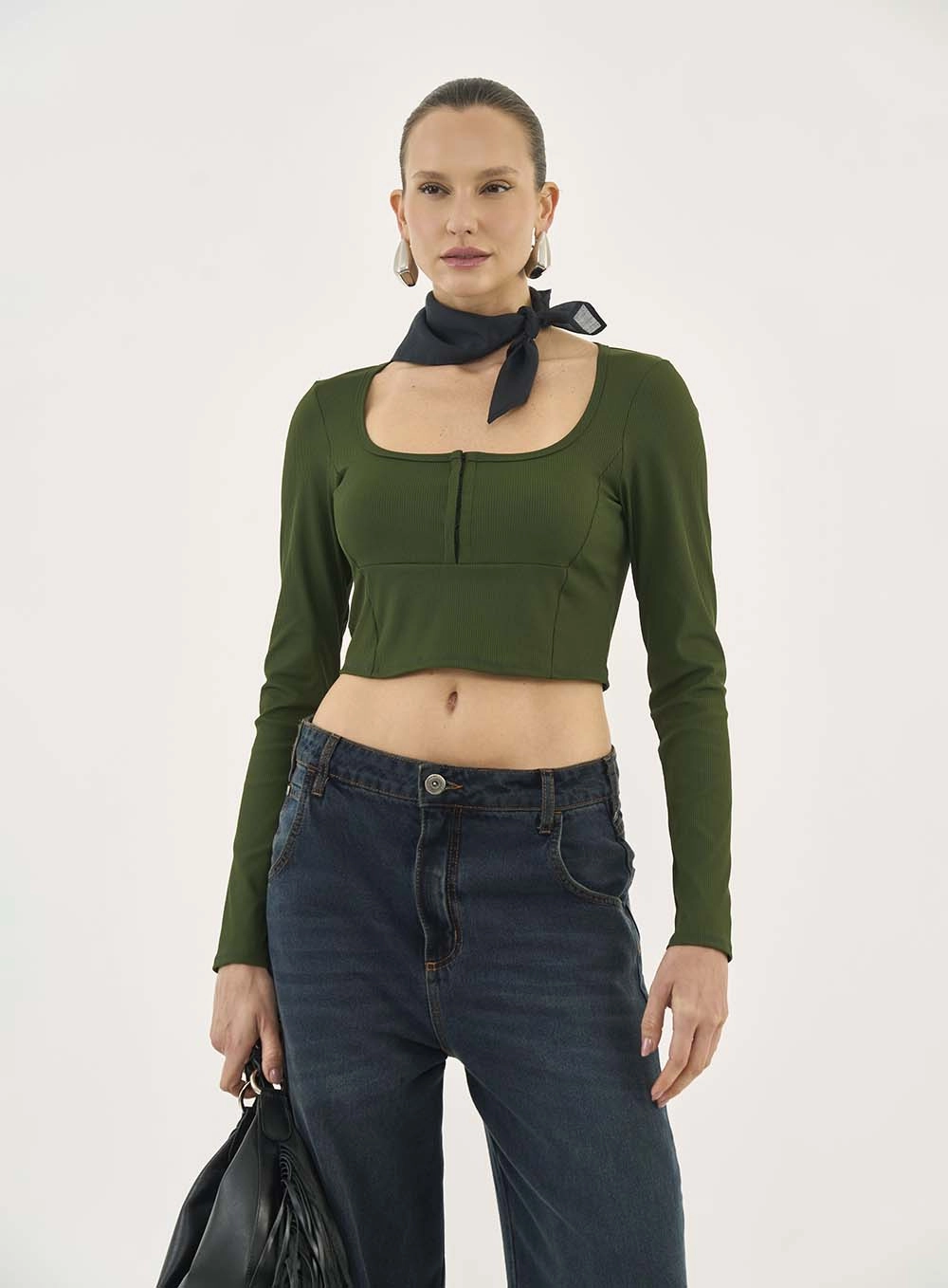 Top Malha 1 Feminino Colcci Jeans Verde