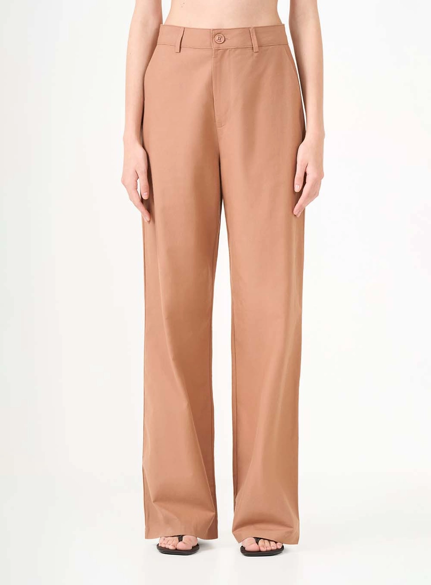 Calça Wide Leg Alfaiataria Marrom 4