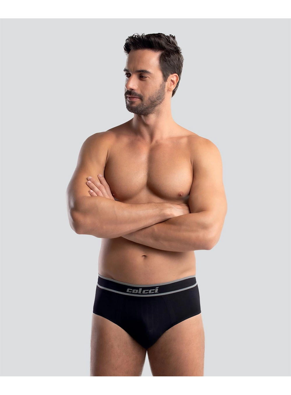 Cueca Slip Sem Costura Preto