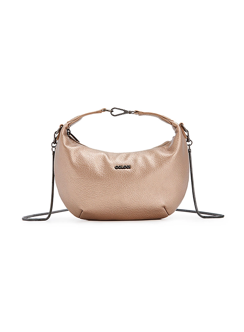 Bolsa Swipe Meia-lua Metalizada Dourado