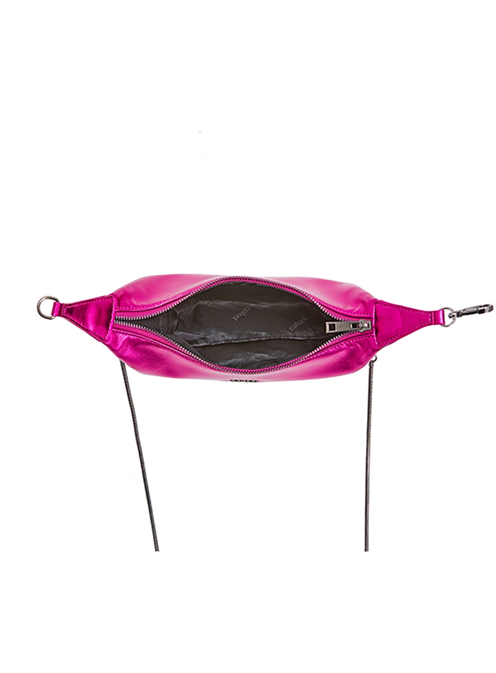 Bolsa Swipe Meia-lua Metalizada Rosa