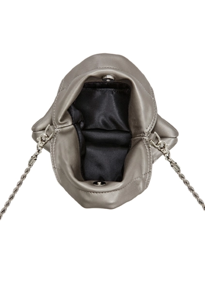 Bolsa Bucket Com Alça Em Formato De Coração Prata