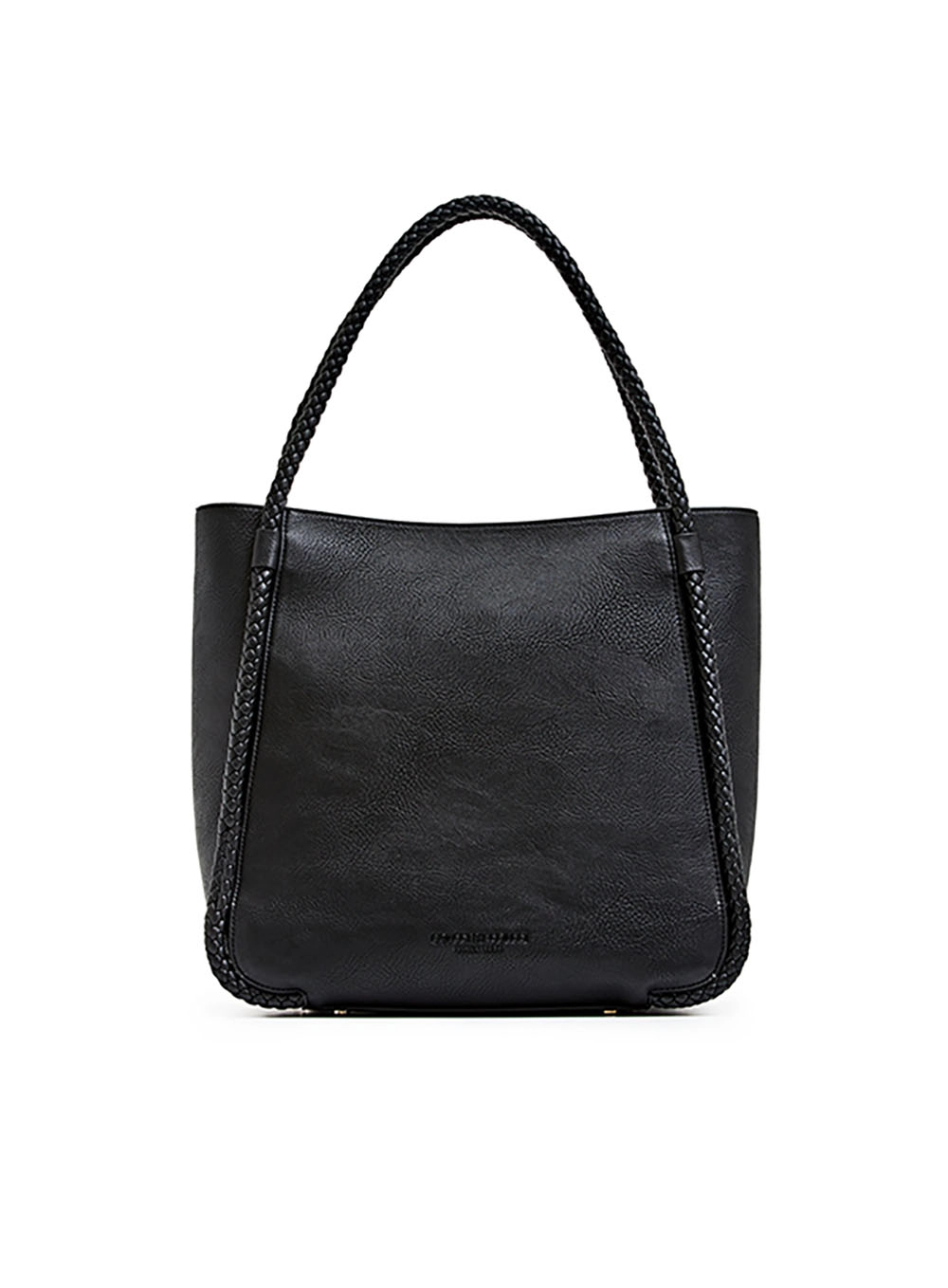 Bolsa Shoping Bag Textura Trançada Preto