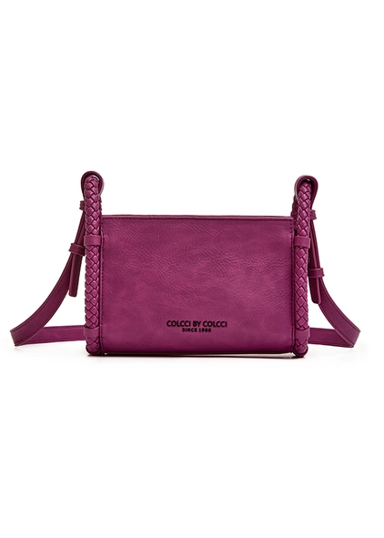 Bolsa Crossbody Textura Trançada Rosa